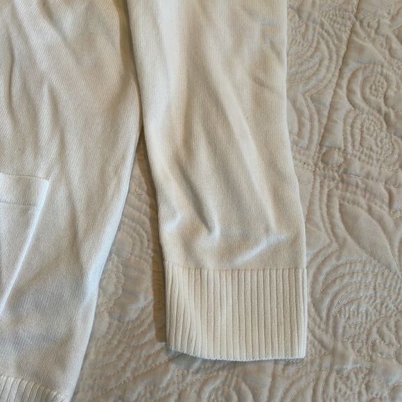 Jeanne Pierre 3/4 Sleeve Sweater, Cream, Medium NWT - Picture 8 of 10